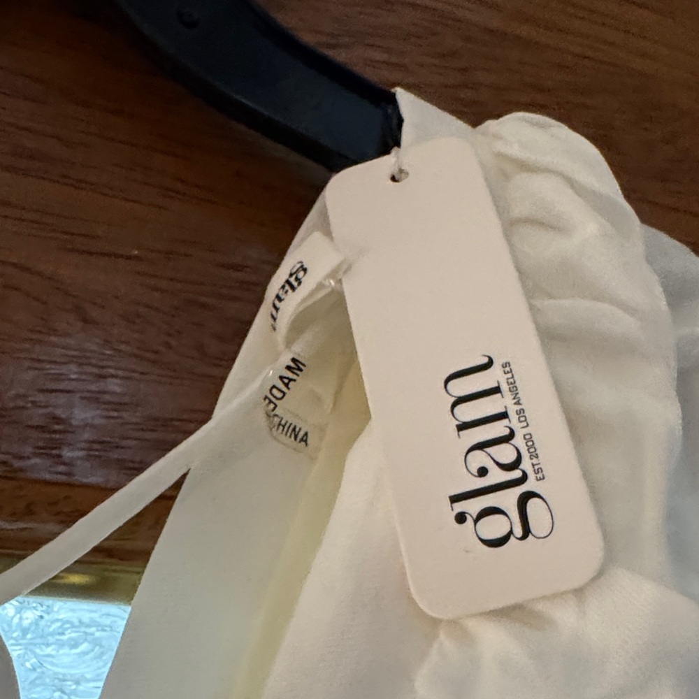 Glam Ivory Ruffled Mini Dress - Picture 4 of 6